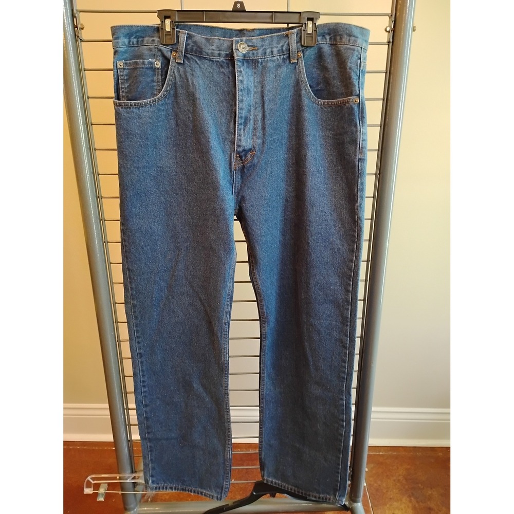 Big Creek Clothing Mens Relaxed Fit Blue Jeans 40x32 Medium Wash Cotton Denim
